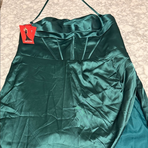 Dress Barn Strapless Teal Dress - Picture 6 of 16